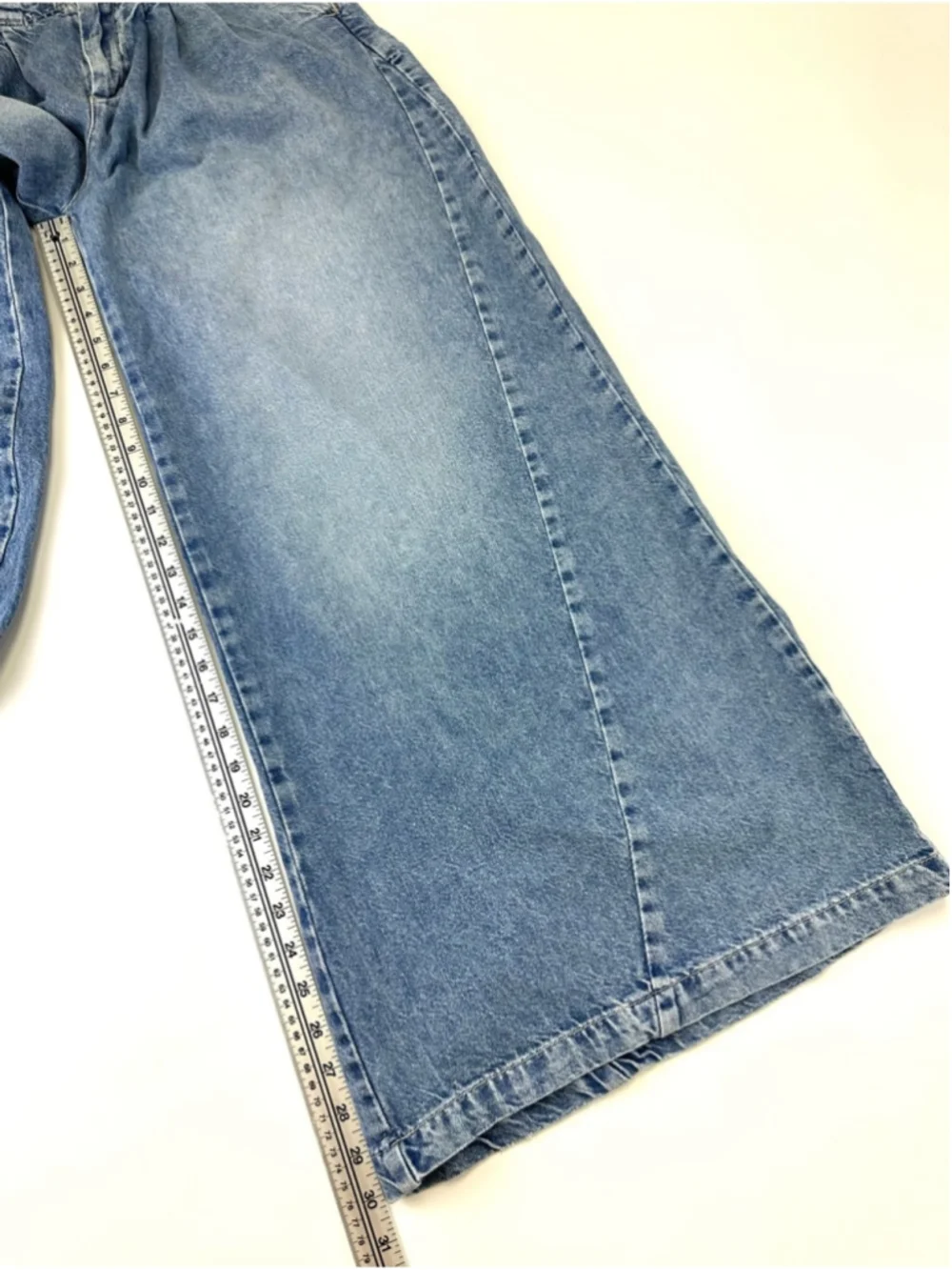 Free People We The Free Equinox Wide Leg Pleated Jeans 28 Blue 100% Cotton